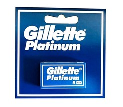 5 Gillette Platinum Double Edge Razor Blades - $5.98