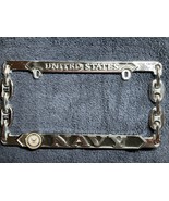 U.S. Navy Seal USN 3D Chrome Metal License Plate Frame ANCHOR CHAIN - VI... - $53.76 CAD