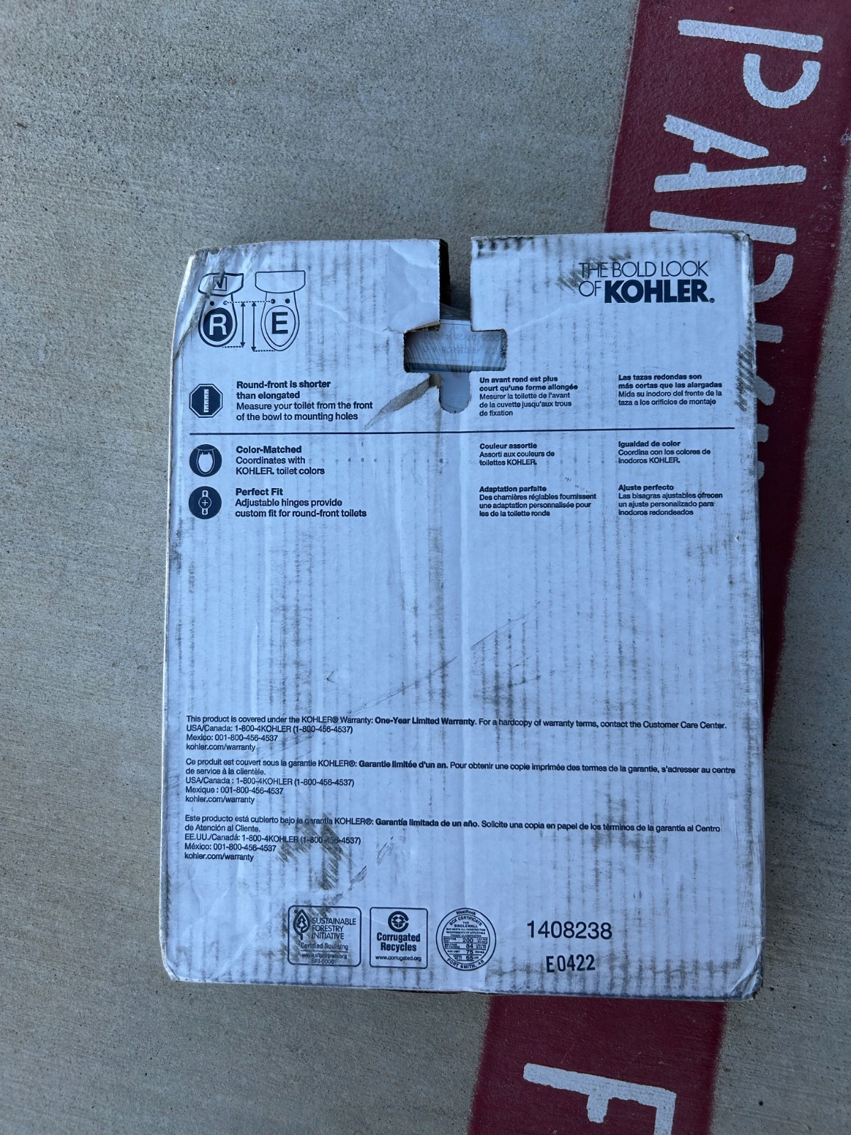 Kohler Layne QR REC35828-A-0 ROUND Toilet Seat Quiet Close Antimicrobial, White Item image 10