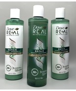 Lot Of 3 Dove RE+AL Bio-Mimetic Care Repair Shampoo &amp; Conditioner 10 FL.... - £15.14 GBP