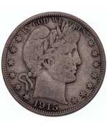 1915-D 50C Barber Half Dollar in Fine Condition, Natural Color, Full LIB... - $88.89 CAD