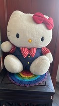 Vintage Rare 1991 Heart Park Sanrio Hello Kitty Bowtie Plush Doll - $90.90