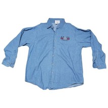 Longaberger Homestead Womens Patriotic Blue Denim Jean Long Sleeved Shir... - $28.04