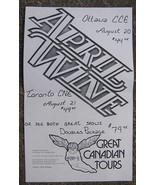 April Wine 1970&#39;S Flyer Poster Canada Bus Rare GCT 11*17Inch cne cce - $354.90 MXN