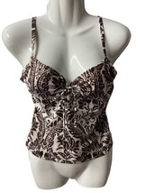 Victorias Secret Tankini Size  34A Brown White Floral Sweetheart Neckling - £8.04 GBP