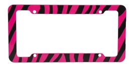 Zebra Pink and Black License Plate Frame - $2.95