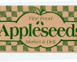 Appleseeds Market &amp; Deli Menu Mailer Lewisburg Pennsylvania 1990&#39;s - £14.24 GBP
