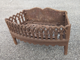 Vintage Victorian Ornate Cast Iron Fireplace Grate Basket - £314.47 GBP