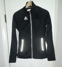 Adidas Climalite Black Women Polyester Long Sleeve Activewear Tricot Jac... - $14.99