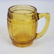 Vintage Hazel Atlas Marigold Barrel Mug Shot Glass 2.5 Inch Tall - £10.34 GBP