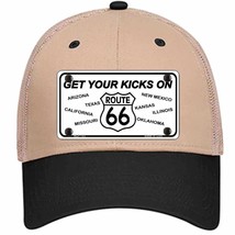 Get Your Kicks On 66 Novelty Khaki Mesh License Plate Hat - £22.77 GBP