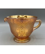 Vintage 1930s Federal Glass Footed Creamer Normandie Bouquet &amp; Lattice M... - $112.29 MXN