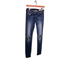 RAG &amp; BONE Womens Size 29 Blue Denim Jeans Skinny Distressed Casual Pockets - $35.49