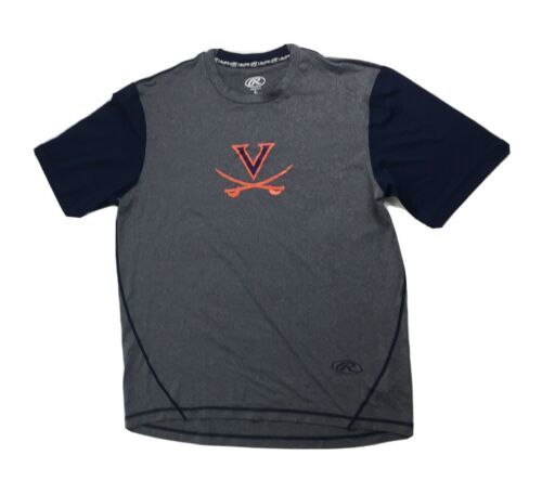 Rawlings Virginia Performance Hurler Short Sleeve Baseball Shirt Mens L Gray HSS - $22.75