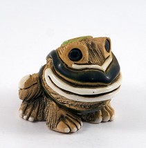 Artesania Rinconada Smiling Bull Frog Figurine With Heart Ceramic - $12.99