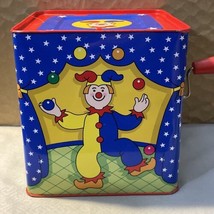 Schylling 1997 Tin Musical Wind Up Jack in the Box Circus Clown Jester Works - $18.95