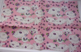 Vintage It’s Raining Violets Shower Wrapping Paper Small Piece 20”x 13” - $37.88 MXN