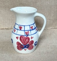 Vintage Country Hearts Creamer Mini Pitcher Farmhouse Americana Cottage ... - £12.22 GBP