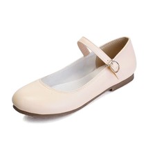 Fashion Women Buckle Strap Mary Jane Flat Shoes Gril Casual Round Toe Sweet Ball - £29.71 GBP