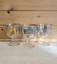 Southern Comfort Steam Ship Set of 3 Nautical Vintage Cocktail Glasses - £28.50 GBP