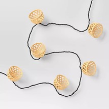 10ct Woven Shaded String Lights with Clear Bulbs - Room Essentials™: LED... - $293.39 MXN