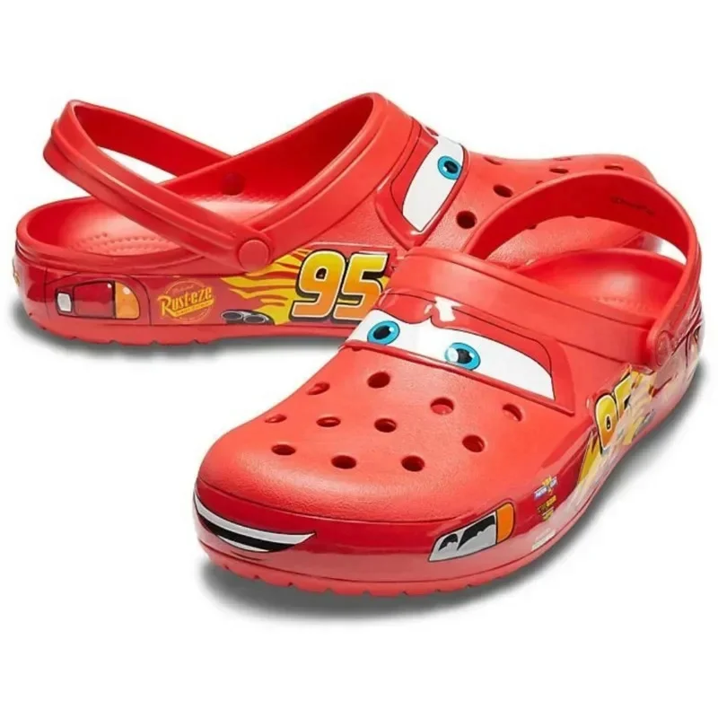 Summer Classic Red Clog Lightning Hole Slippers Unisex Casual Breathable - $44.55