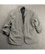 Eloquii Blazer Women&#39;s Size 28 Gray 3/4 Sleeve No Buttons 100% Polyester - €17,13 EUR