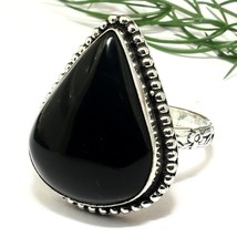 Black Onyx Natural Gemstone Solid 925 Silver Handmade Ring Jewelry - £5.29 GBP