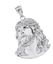 Religious Jewelry Jesus Head Face Charm Necklace Pendant, - £38.14 GBP