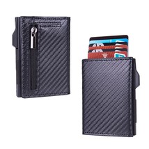 Customized Name Wallets Credit Card Holder Men Leather Wallet Anti-thief RFID Sm - £66.12 GBP