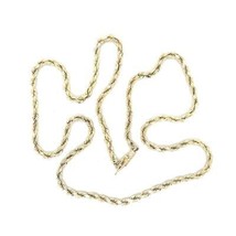 3.3mm Rope 20 inch Chain REAL Solid 14k Yellow Gold 18.9 g - £1,705.85 GBP