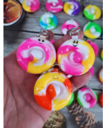 30 Pcs Sweet Donut Party Favors Sweet Donut Keychain Sweet Doughnut Them... - $12.99