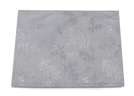 Winter Hedgerow Sparkly Christmas Damask Tablecloth - Pewter/Silver - 67... - £32.72 GBP