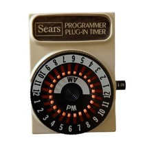 Sears Plug In Programmable Light Timer Vintage 796.666600 15A 1250W 125V Holiday - $9.89