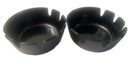 Tablecraft 263B-1 Classic Deep well Cigarette Ashtray Black Round Lot of 2 - $9.49