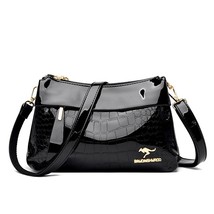 Classic Bright Leather PU Leather Ladies Shoulder Bag High Quality Pattern Craft - £38.40 GBP