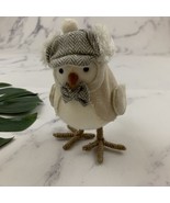Target Featherly Friends Christmas Bird Cream Hat Bow Tie Felt 2015 Holi... - £35.81 GBP