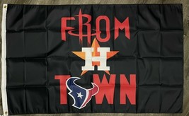 Houston Astros Texans Rockets Flag 3x5 ft From H Town Banner Man-Cave Garage New - £12.78 GBP