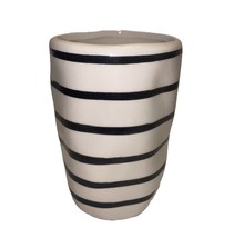 5.5 In Striped Ceramic Type Cup/Vase Holder Hand-Painted (SHIPS IN 24 HO... - $24.63