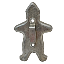 Vintage Silver Aluminum Gingerbread Cookie Cutter with Handle 6 inch - £6.76 GBP