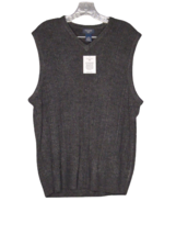 Dockers V-Neck Sweater Vest 100% Acrylic Mens Size L Soot Marled - $18.81