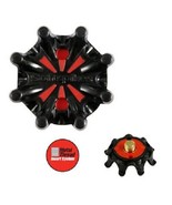 SOFTSPIKES PULSAR BLACK / RED 6 MM SOFTSPIKES / CLEATS. - $21.06