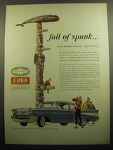 1957 Chevrolet Bel Air 2-Door Sedan Ad - Full of Spunk - £14.78 GBP