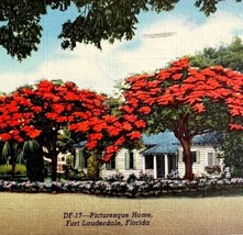 Fort Lauderdale Florida Postcard Picturesque Home Gardens c1930s PCBG9A - £7.08 GBP