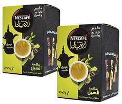 Instant Arabic coffee with cardamom flavor (2 boxesx40 sticks)+Nescafe Arabiana - £39.95 GBP