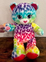 Build A Bear Workshop Rainbow Lisa Frank Leopard Cheetah Stuffed Plush 17&quot; EUC! - $12.61