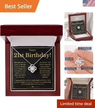 21st Birthday Gifts For Her, 21 Year Old Female Birthday Card Necklace G... - $102.28