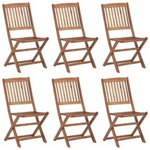 Outdoor Garden Patio Wooden Set Of 2 4 6 8 Foldable Wooden Chairs Seats ... - $115.15+