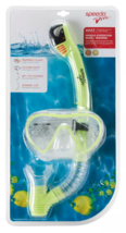 Speedo Adult Expedition Neon Yellow Snorkel Mask Set Combo NEW - £19.80 GBP