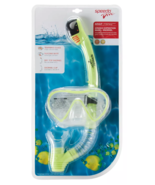 Speedo Adult Expedition Neon Yellow Snorkel Mask Set Combo NEW - £19.90 GBP